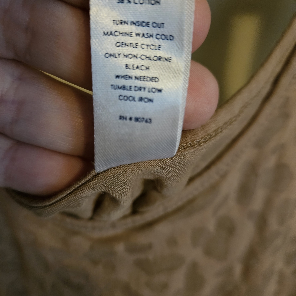 Chic Animal Print Tank Top in Tan - Picture 6 of 8